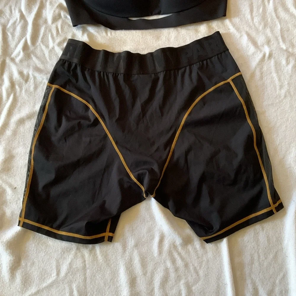 Ivy Park Beyoncé Adidas black gold sports bra 2X AND athletic shorts 3X DRIP 2.2 - Picture 9 of 16